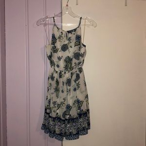 Floral White Mini Dress